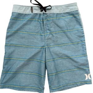 🐠Hurley Boys Blue Swim Trunks - Size 14 Waist 27